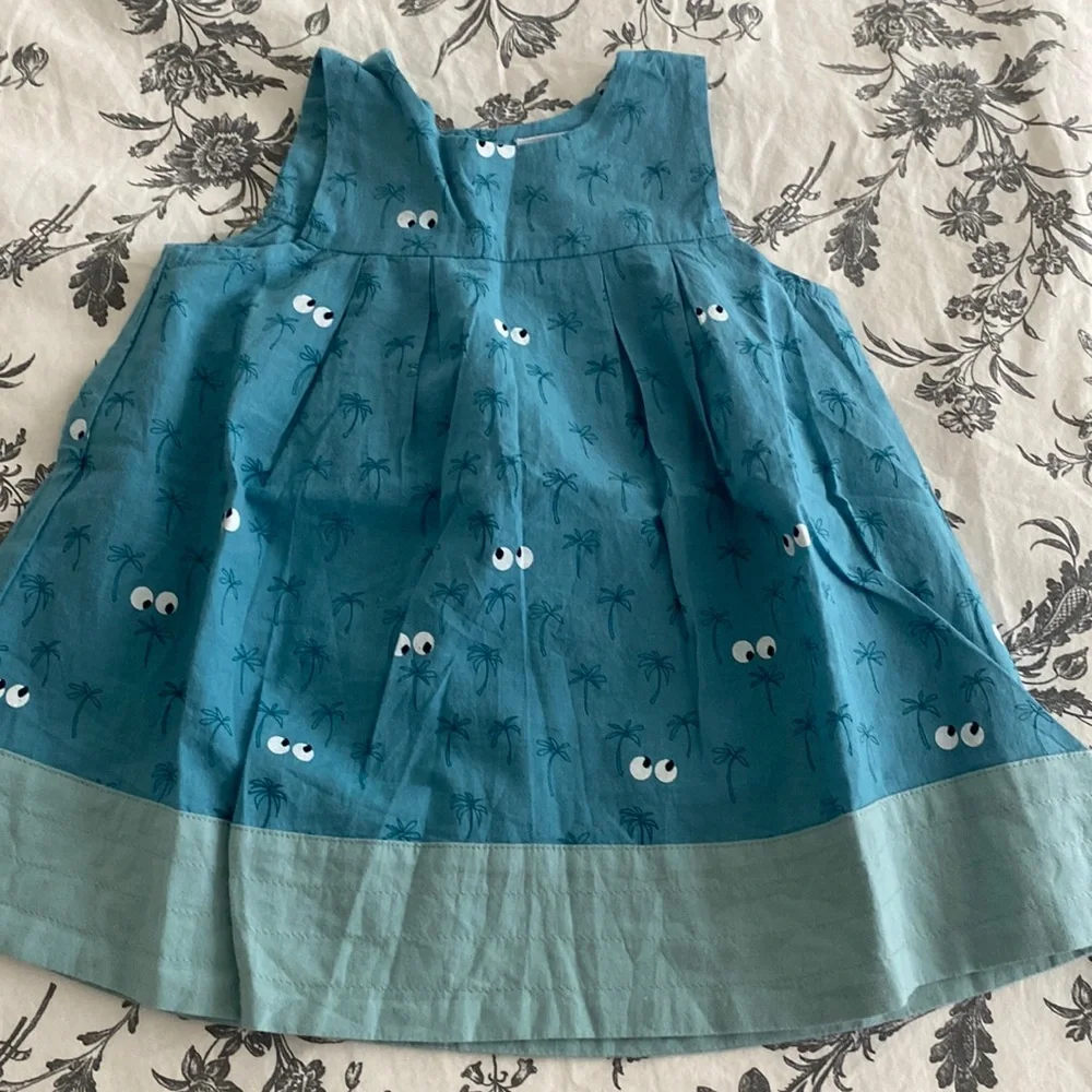 Dress, « la queue du chat” (French brand, bio, ethic and fun), sleeveless, 6M - Picture 1 of 6